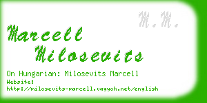 marcell milosevits business card